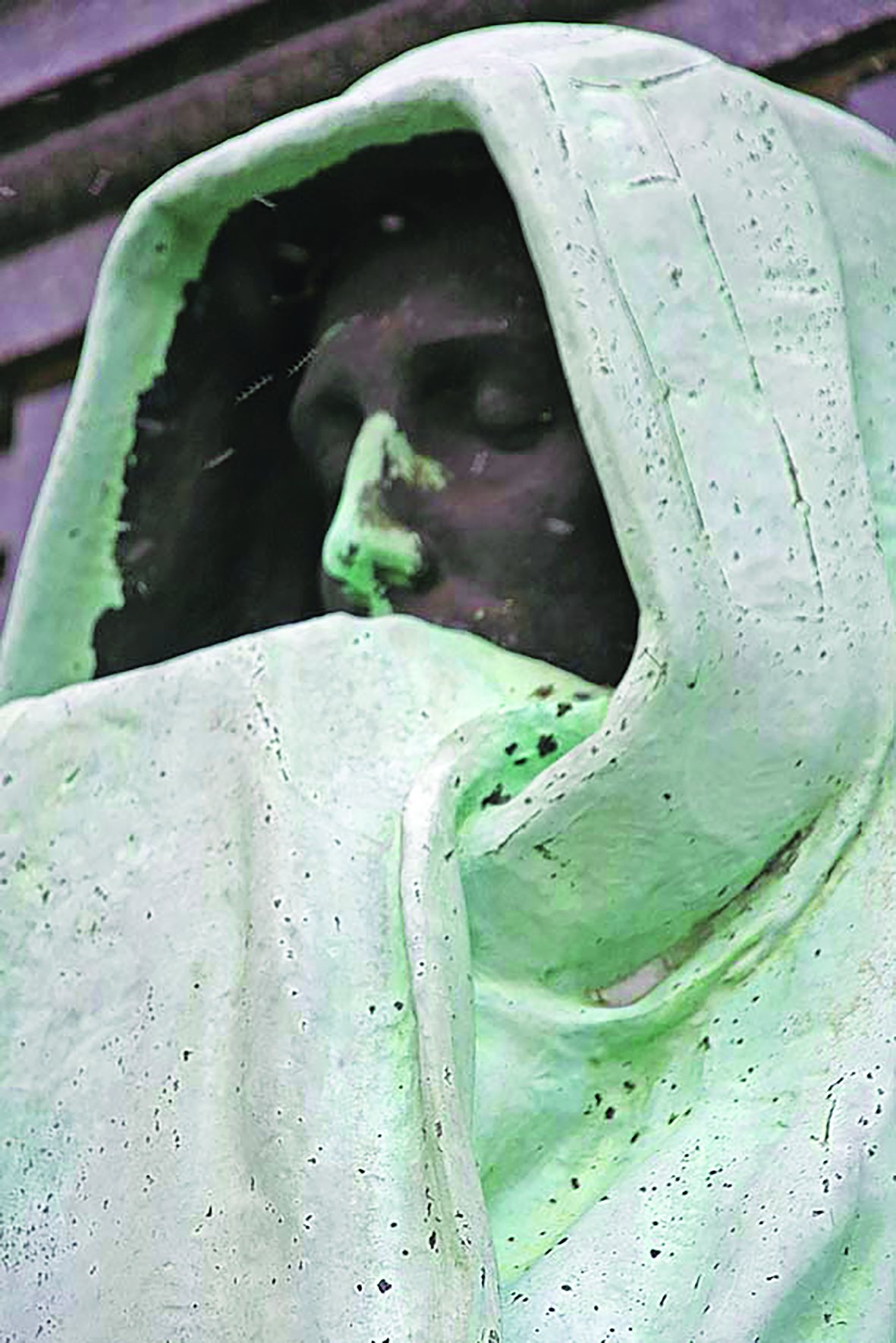 Close view of the Eternal Silence monument