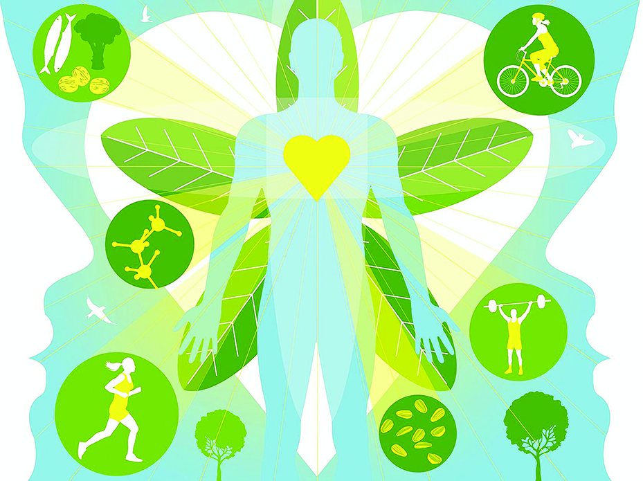 Health symbols illustration