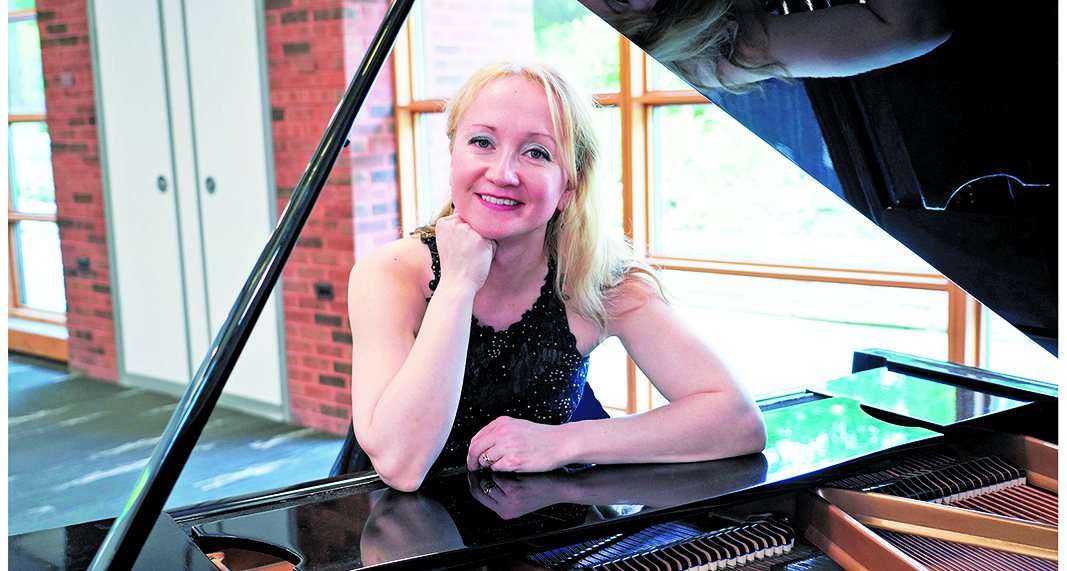 Piano teacher in a studio